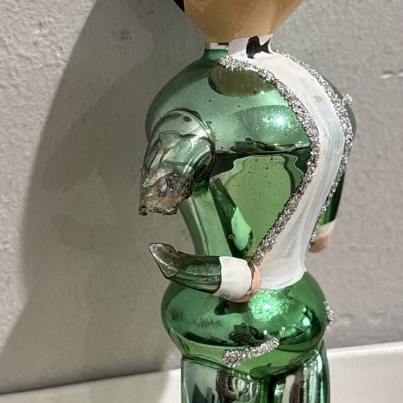 VTG 60s Soffieria De Carlini Hand Blown Glass Male Skater 6.5” Ornament DMG - Picture 3 of 11